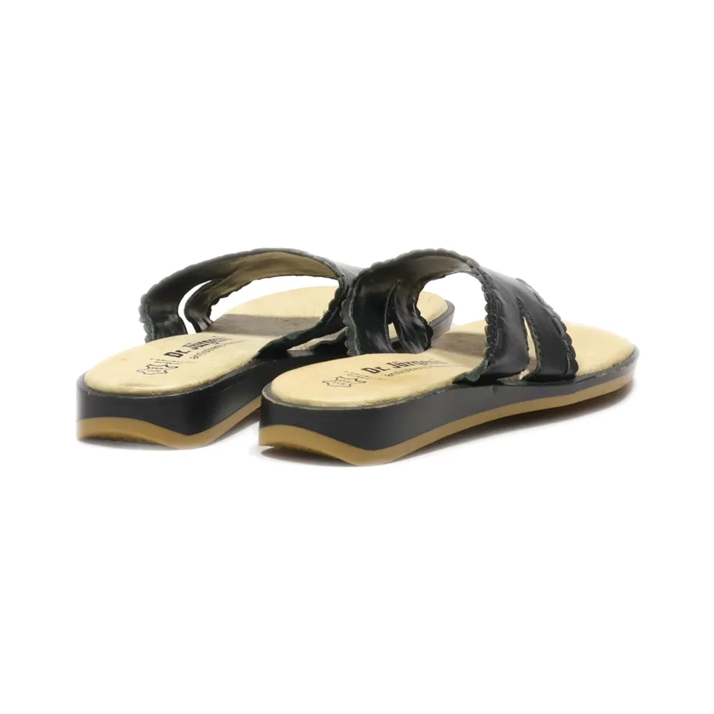 Dr.Jurgens Flat Sandals Leather Black Colour For Women